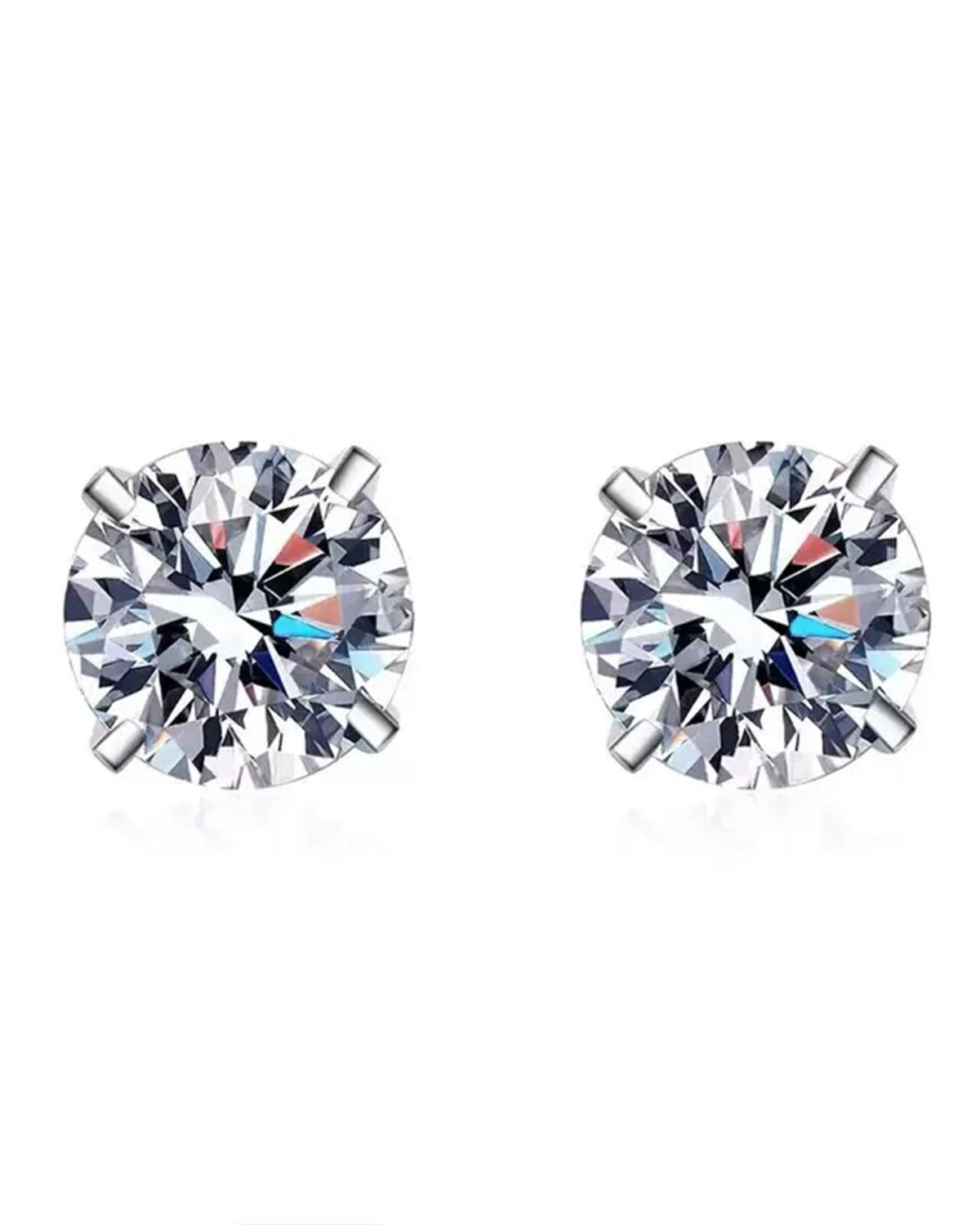 Moissanit Ohrstecker „Solitaire“ 1ct