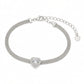 Armband „Herzfunke“ Silber – Herz-Moissanit mit Halo an feinem Armband
