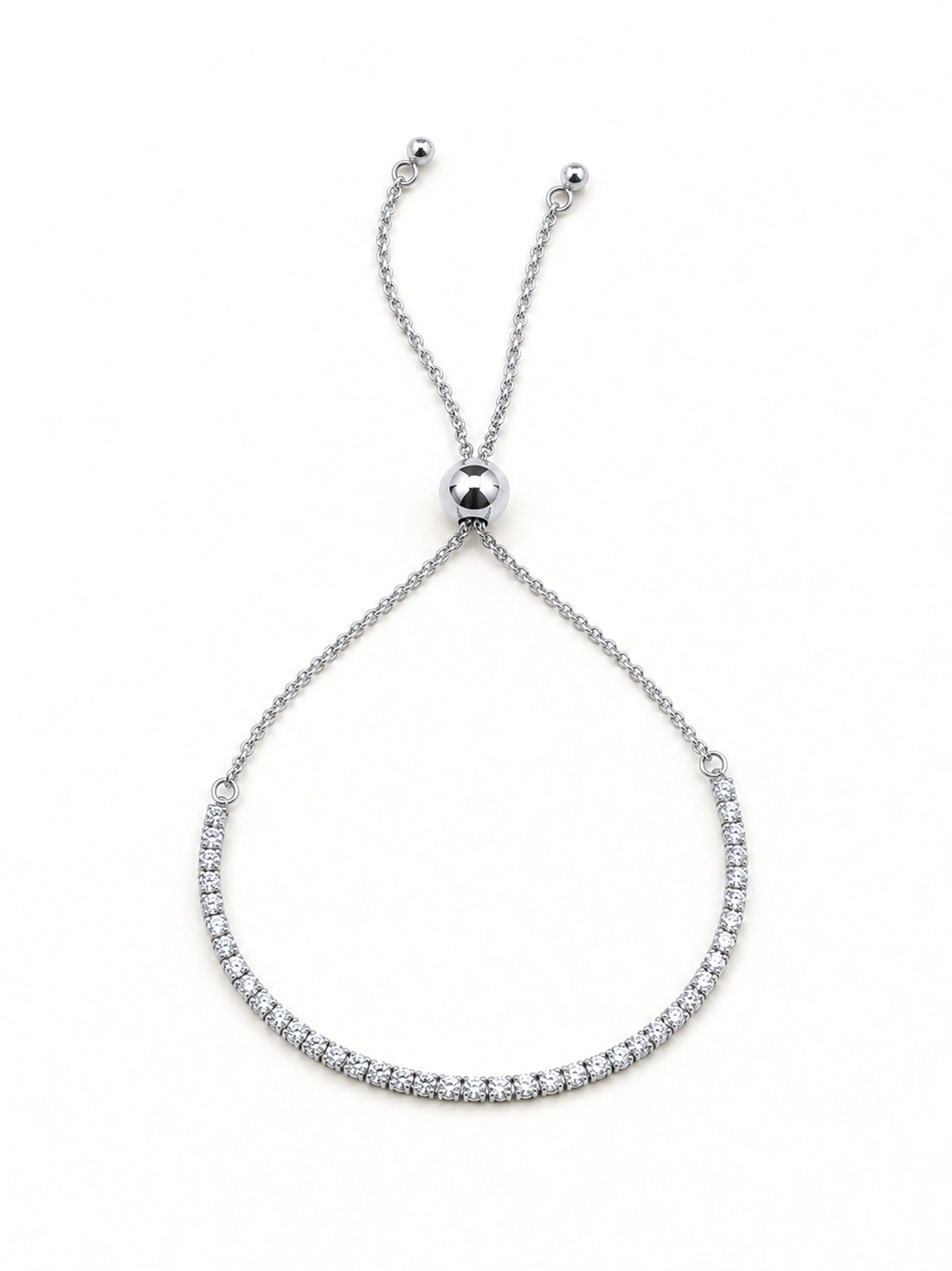 Armband „Lichtspur“ – verstellbares Tennisarmband – 925 Sterling Silber – Zirkonia