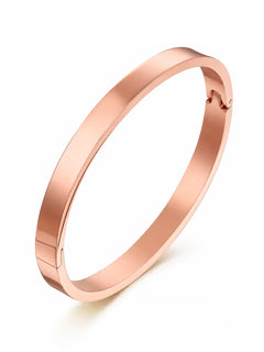 Armreif „Pure“ – Minimalistischer Edelstahl-Bangle – Rosé