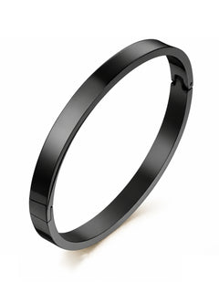 Armreif „Pure“ – Minimalistischer Edelstahl-Bangle – Schwarz