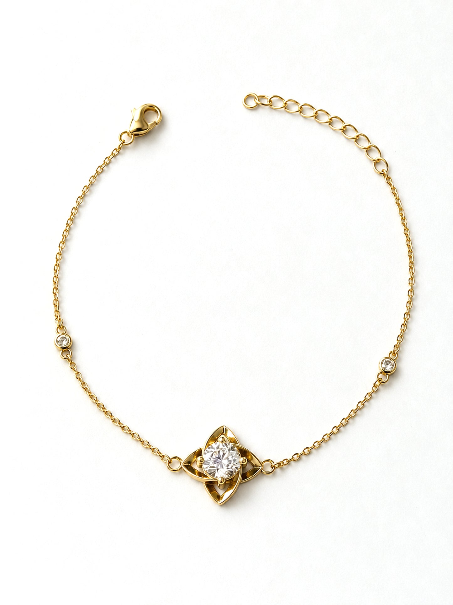 Moissanit Armband „Single Stone“ 1 ct