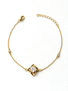 Moissanit Armband „Single Stone“ 1 ct – Gold