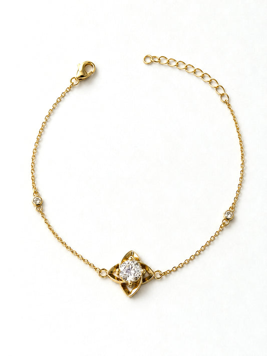 Moissanit Armband „Single Stone“ 1 ct