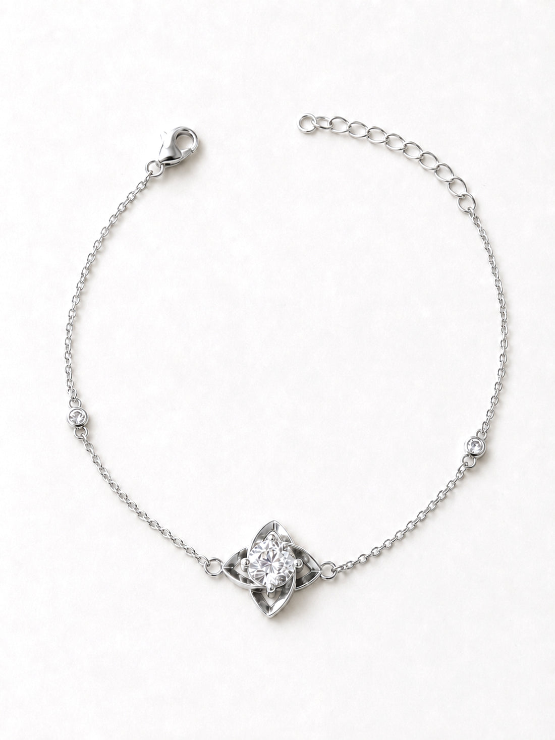 Moissanit Armband „Single Stone“ 1 ct