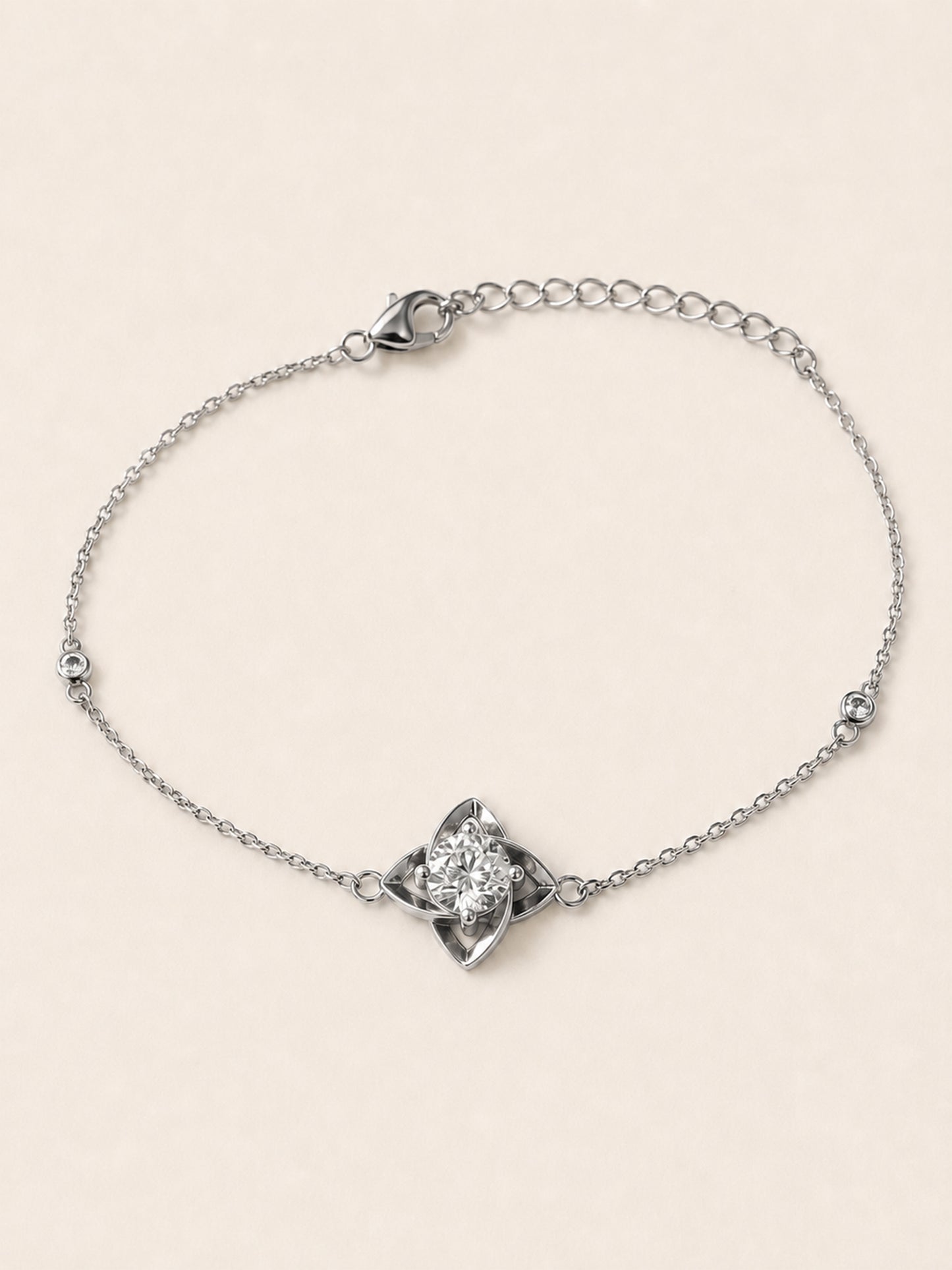 Moissanit Armband „Single Stone“ 1 ct