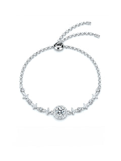 Moissanit Armband „Grace Line“ 1 ct – Silber