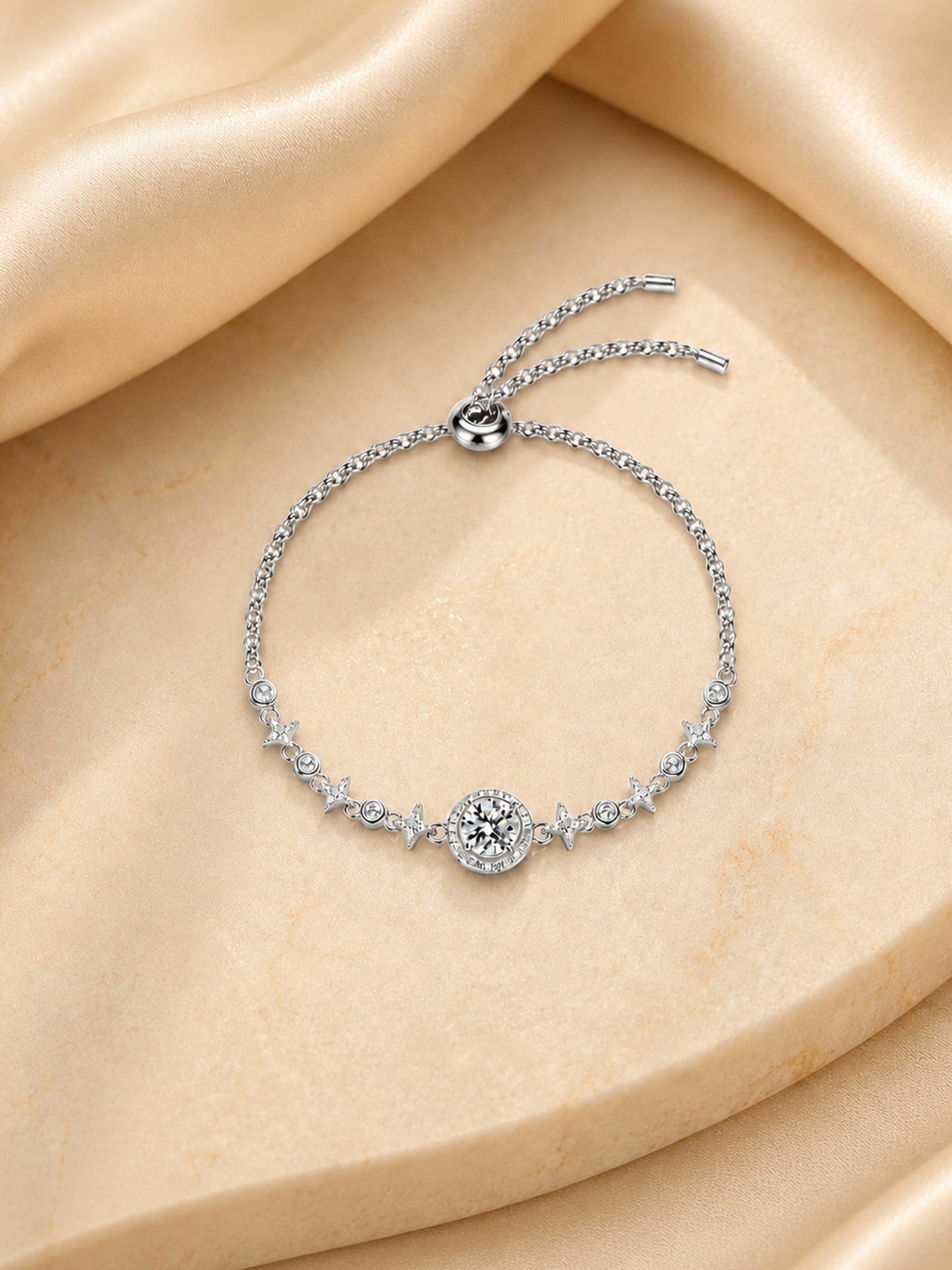 Moissanit Armband „Grace Line“ 1 ct