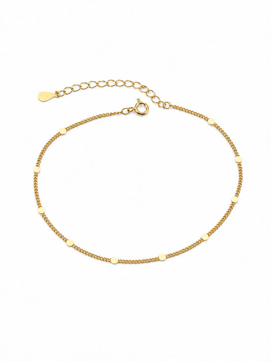 Armband „Sternpunkte“ – zarte Gliederkette mit feinen Plättchen, verstellbar