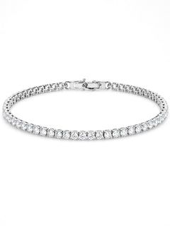 Tennisarmband „Crystal Line“ – Silber