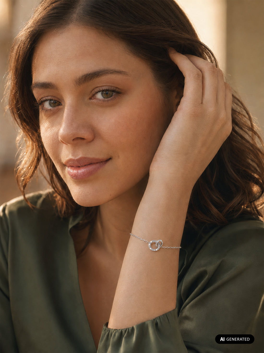 Lederarmband „Versprechen“ – Ring aus 925 Sterling Silber