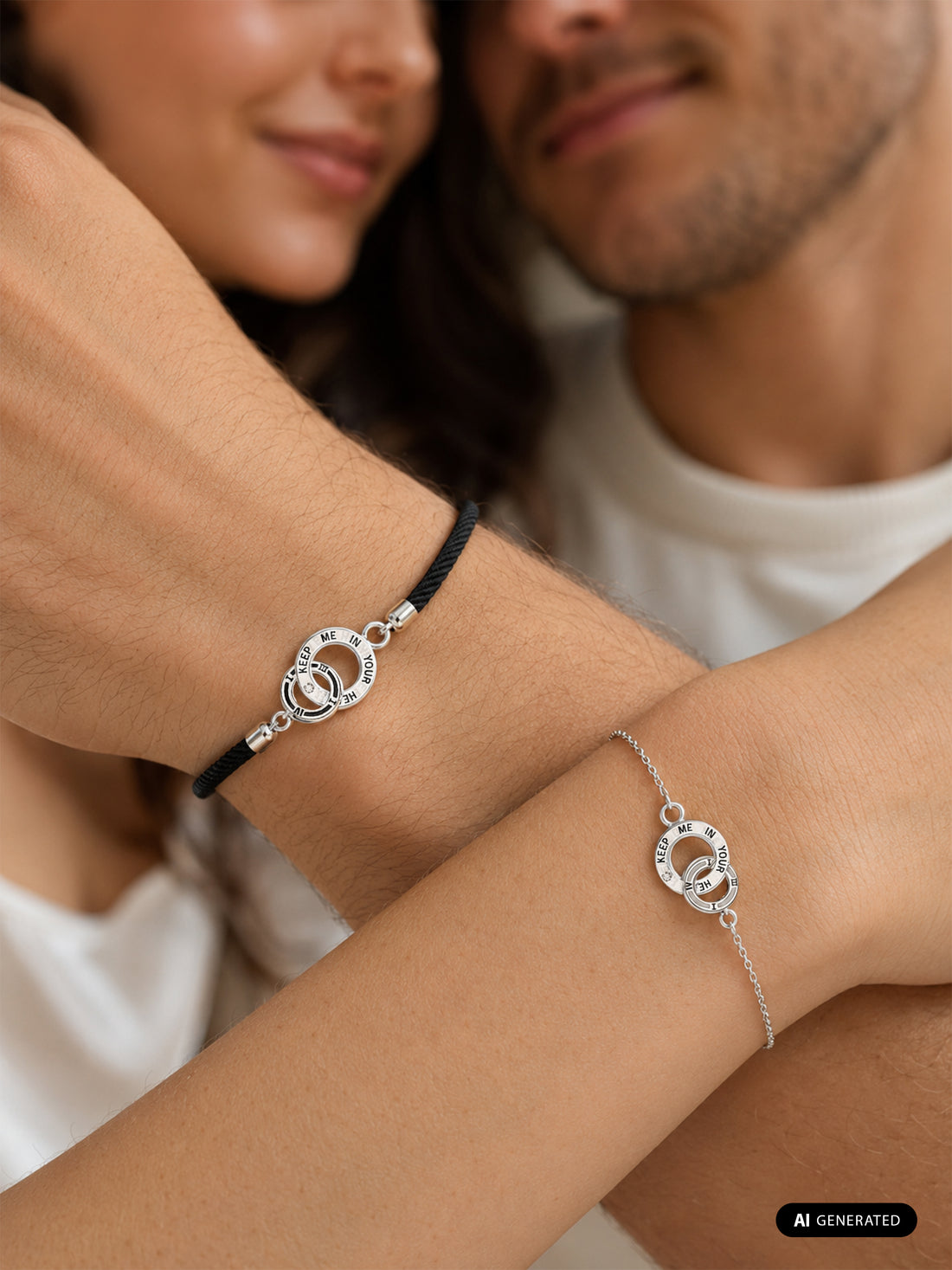 Lederarmband „Versprechen“ – Ring aus 925 Sterling Silber