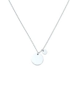 Halskette „Duo“ Double Disc - Everyday Essentials – Silber