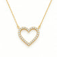 Moissanit-Halskette „Open Heart“ – Offenes Herz mit Pavé (0,3 ct)