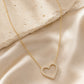 Moissanit-Halskette „Open Heart“ – Offenes Herz mit Pavé (0,3 ct)
