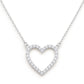 Moissanit-Halskette „Open Heart“ – Offenes Herz mit Pavé (0,3 ct)