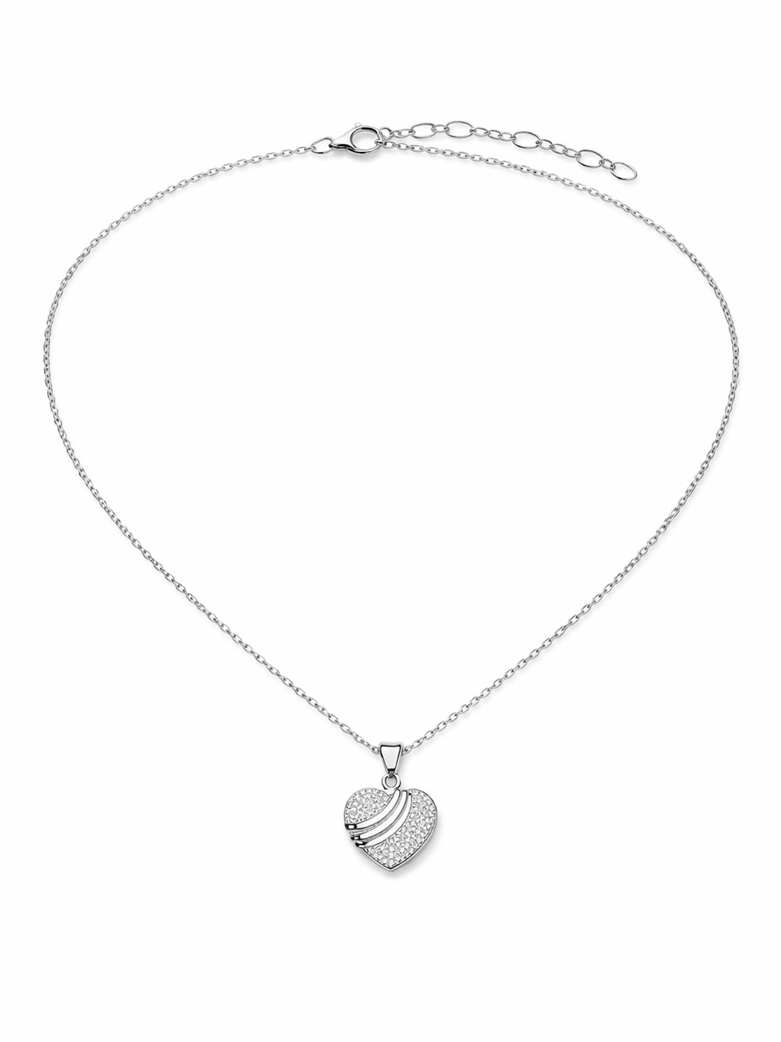 Kette „Herzfunken“ – Herzanhänger, 925 Sterling Silber