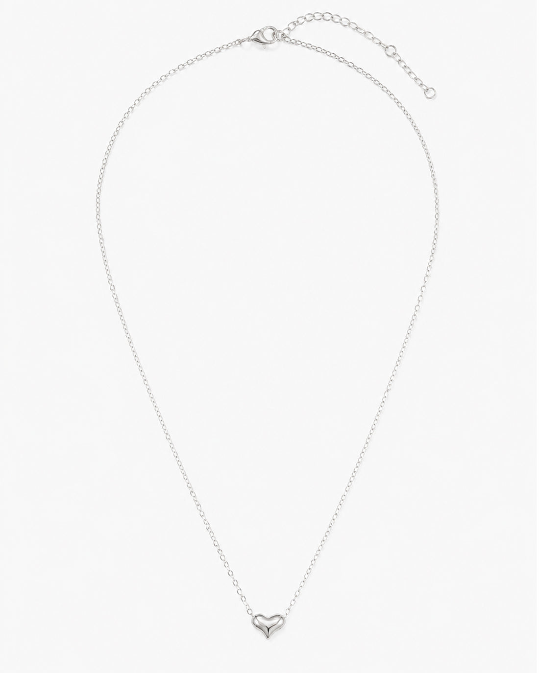 Kette „Herzflüstern“ – Puff-Herz, 925 Sterling Silber