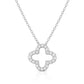 Moissanit Halskette „Clover“ – Offenes Kleeblatt