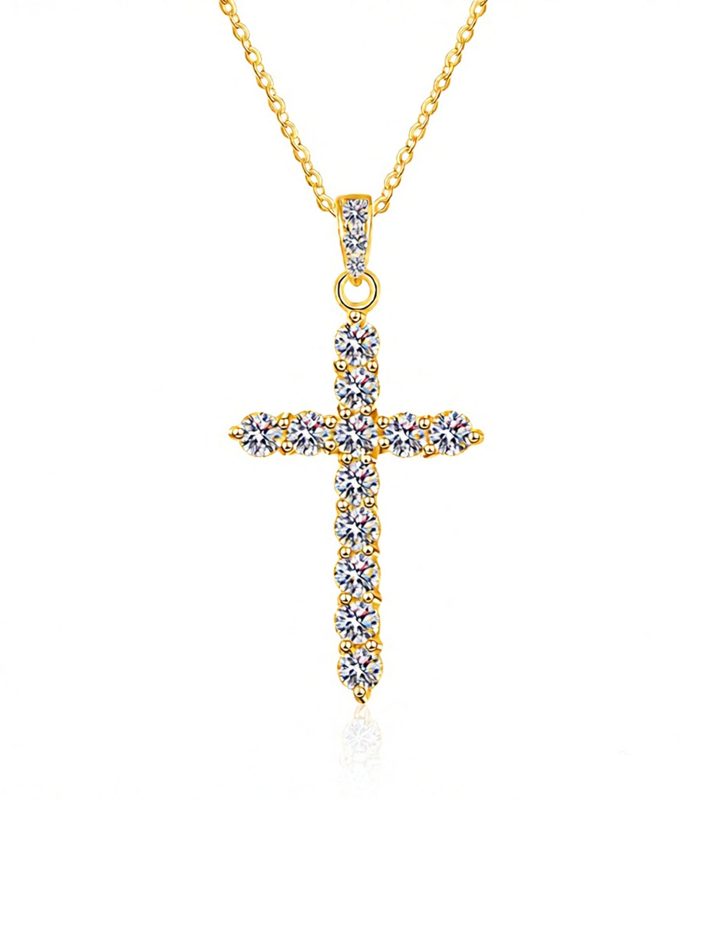 Moissanit-Anhänger Kreuz 1,2ct