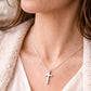 Kette „Kreuzruhe“ – Venezianerkette mit schlichtem Kreuz-Anhänger – Silber