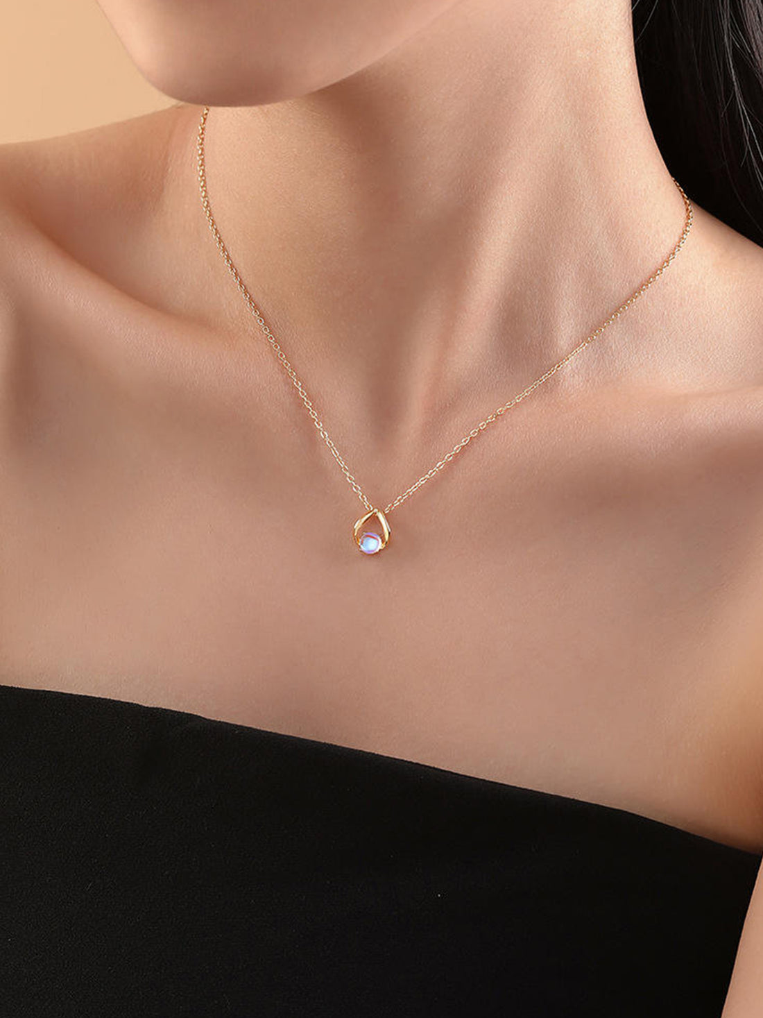 Opal Halskette „Aurora Drop“