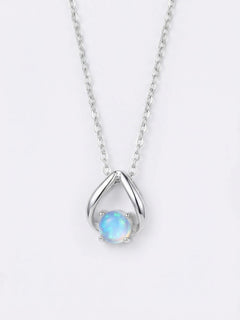 Opal Halskette „Aurora Drop“ – Silber