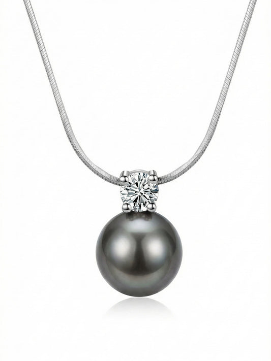 Perlenkette „Luna Pearl“ – Zirkonia-Solitär
