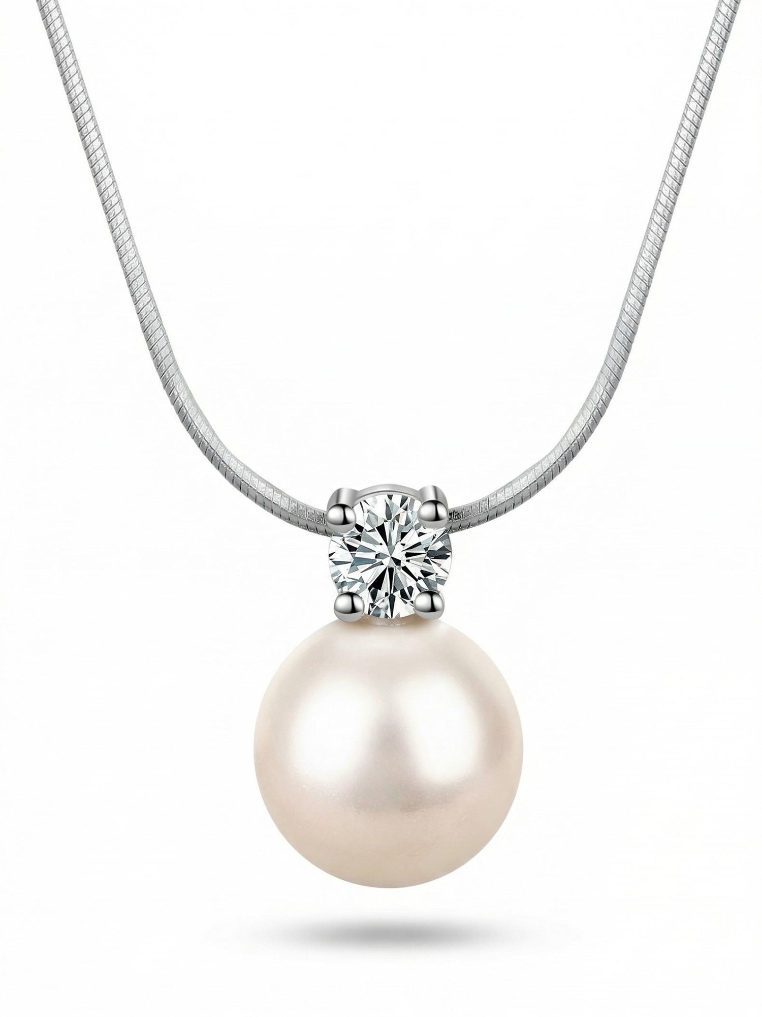 Perlenkette „Luna Pearl“ – Zirkonia-Solitär