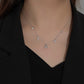 Kette „Schlüsselglück“ – Schloss & Schlüssel, Zirkonia-Details – 925 Sterling Silber