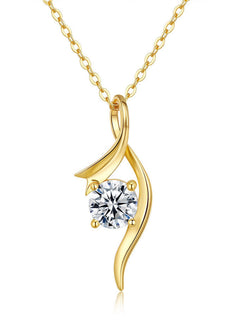Moissanit Halskette Swing – Eleganz in Bewegung – Gold