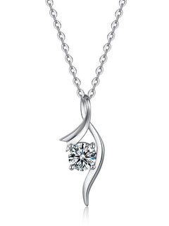 Moissanit Halskette Swing – Eleganz in Bewegung – Silber