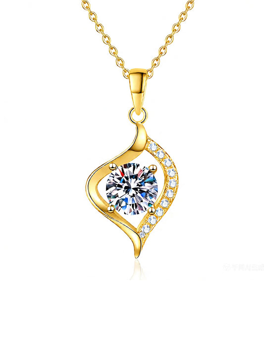 Moissanit Anhänger „Twist“ 1ct