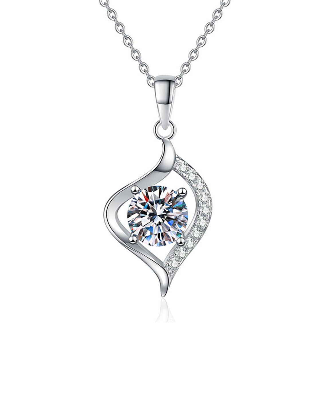 Moissanit Anhänger „Twist“ 1ct