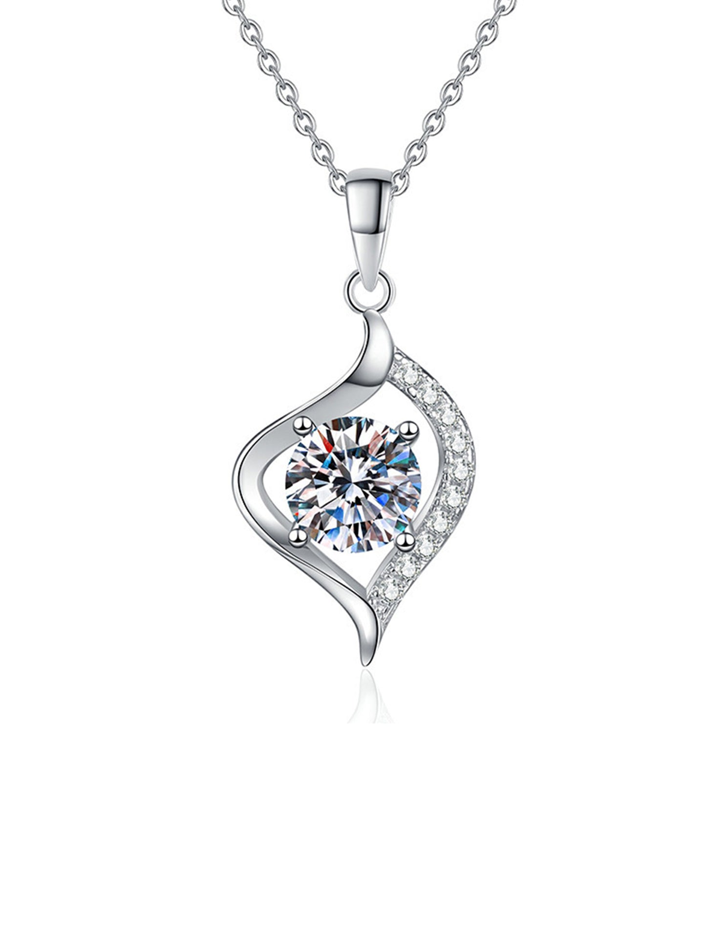 Moissanit Anhänger „Twist“ 1ct
