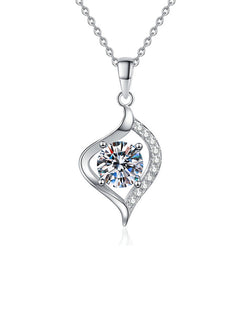 Moissanit Anhänger „Twist“ 1ct – Silber