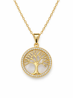 Kette „Wurzelliebe“ – Lebensbaum-Anhänger – Gold