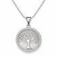 Kette „Wurzelliebe“ – Lebensbaum mit Zirkonia aus 925 Sterling Silber