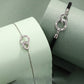 Partner-Set „Versprechen“ – Silberarmband für Frauen & schwarzes Herrenarmband mit Gravur-Charm