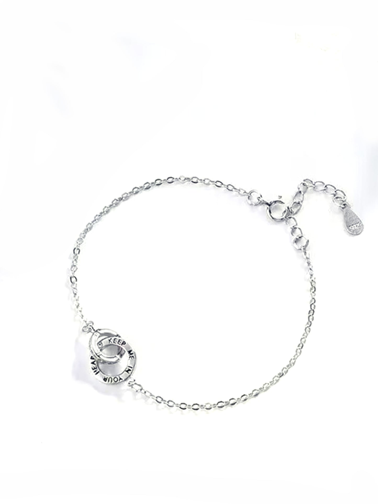 Armband „Versprechen“ – feine Silberkette mit Gravur-Charm