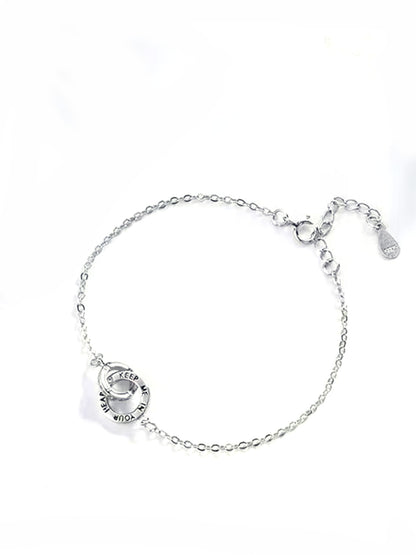 Armband „Versprechen“ – feine Silberkette mit Gravur-Charm