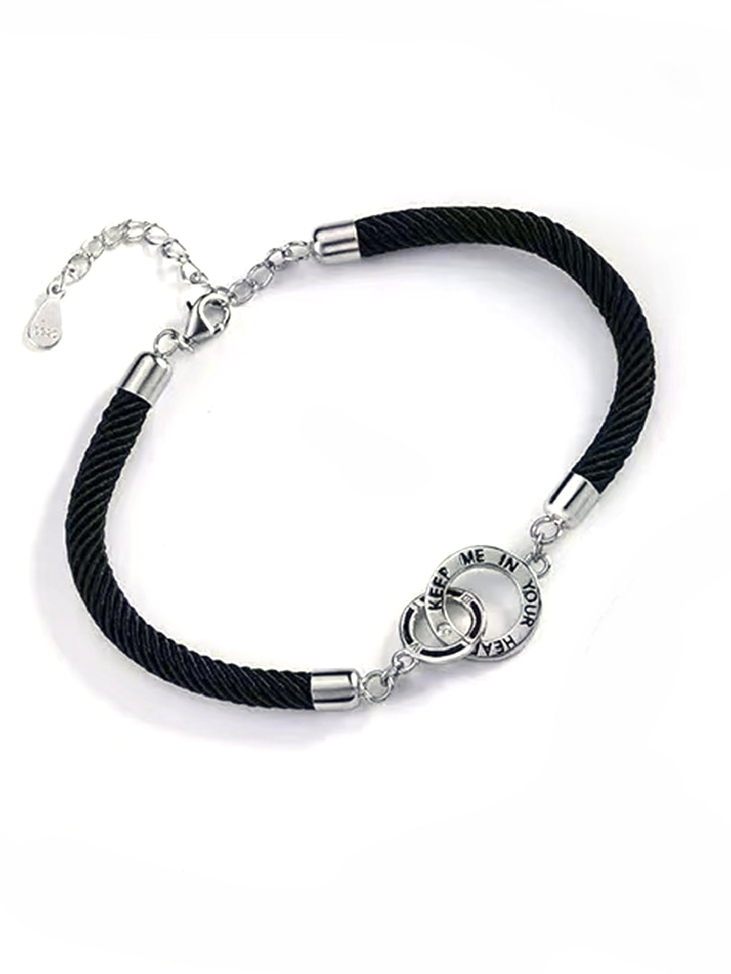 Armband „Versprechen“ – feine Silberkette mit Gravur-Charm