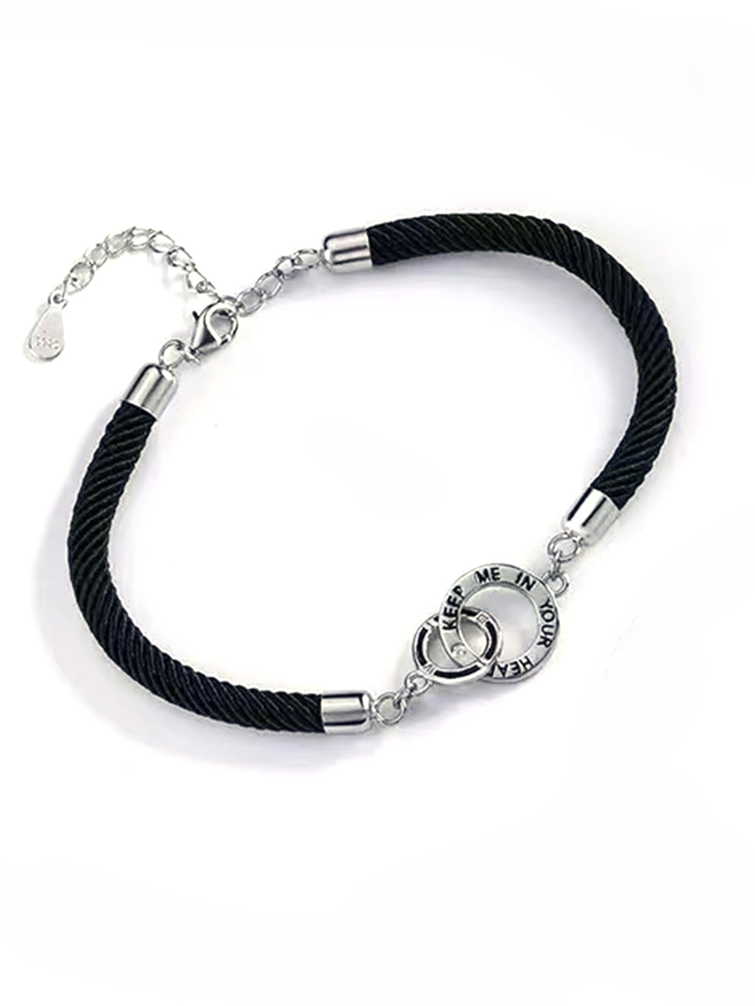 Armband „Versprechen“ – feine Silberkette mit Gravur-Charm