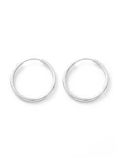 Creolen „Alltagsglanz“ – 30 mm – Silber