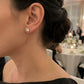 Moissanit Ohrstecker „Classic 4-Krappen“ 1 ct