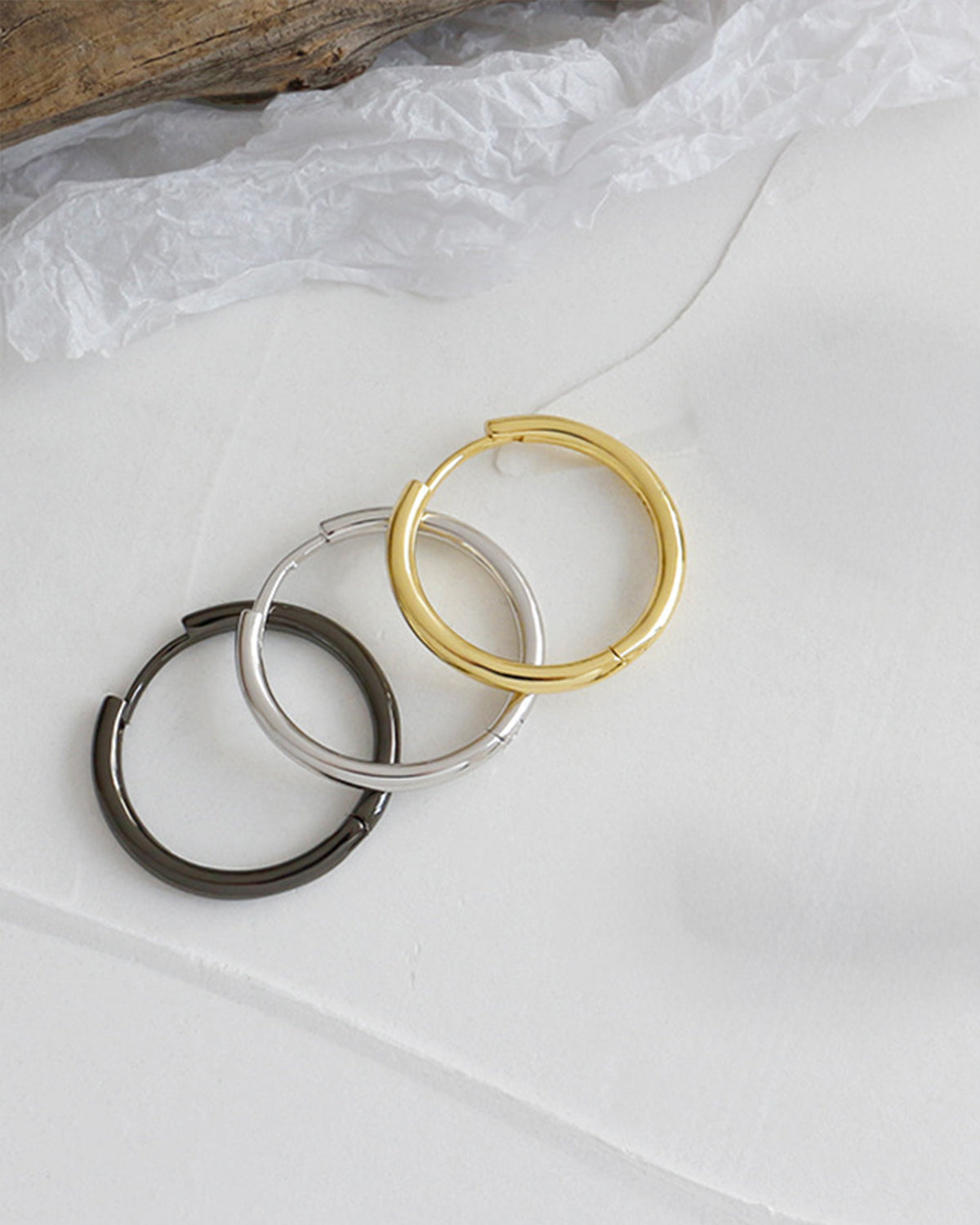 Creolen „Feinglanz“ – klassisch rund, 23 mm, clean
