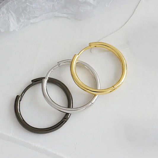 Creolen „Feinglanz“ – klassisch rund, 23 mm, clean