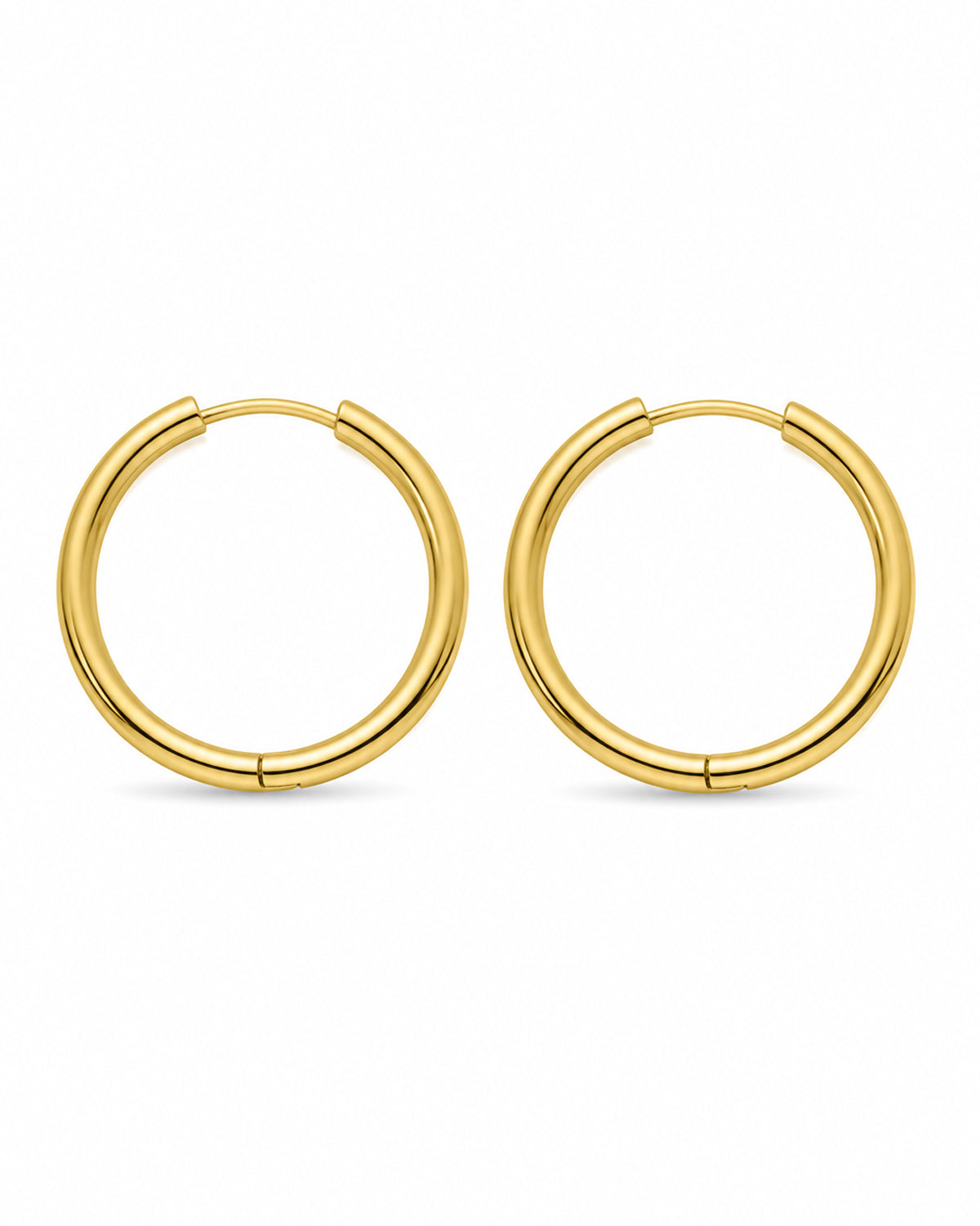 Creolen „Feinglanz“ – klassisch rund, 23 mm, clean