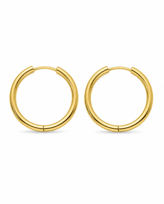 Creolen „Feinglanz“ – 23 mm, 925 Sterling Silber