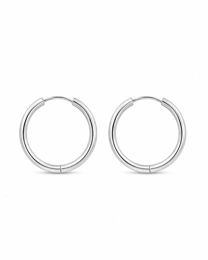 Creolen „Feinglanz“ – klassisch rund, 23 mm, clean